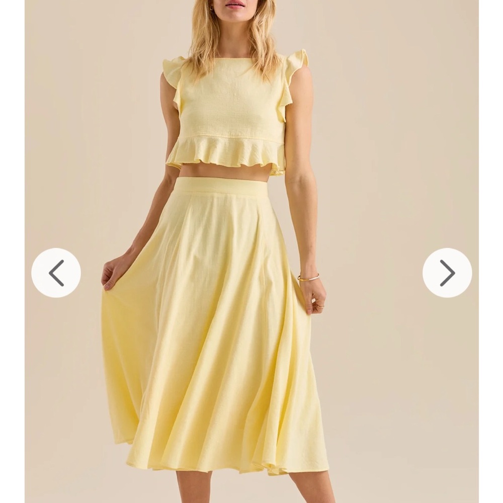 Grace Linen Midi Skirt (Altar’d state) NWT